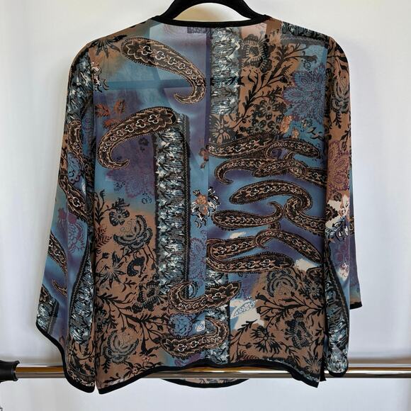 Y2K Fairy Pattern Babydoll Ethereal Top Whimsygoth Floral Stevie Nicks Medium - Picture 3 of 11